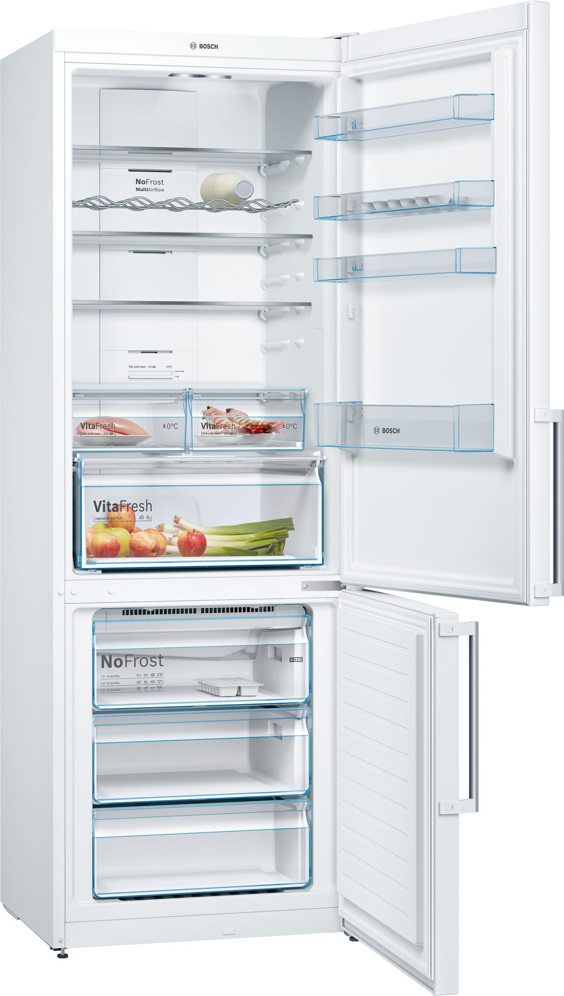 Refrigerador Combinado Independente Série 4 203 x 70 cm Branco KGN49XWDP