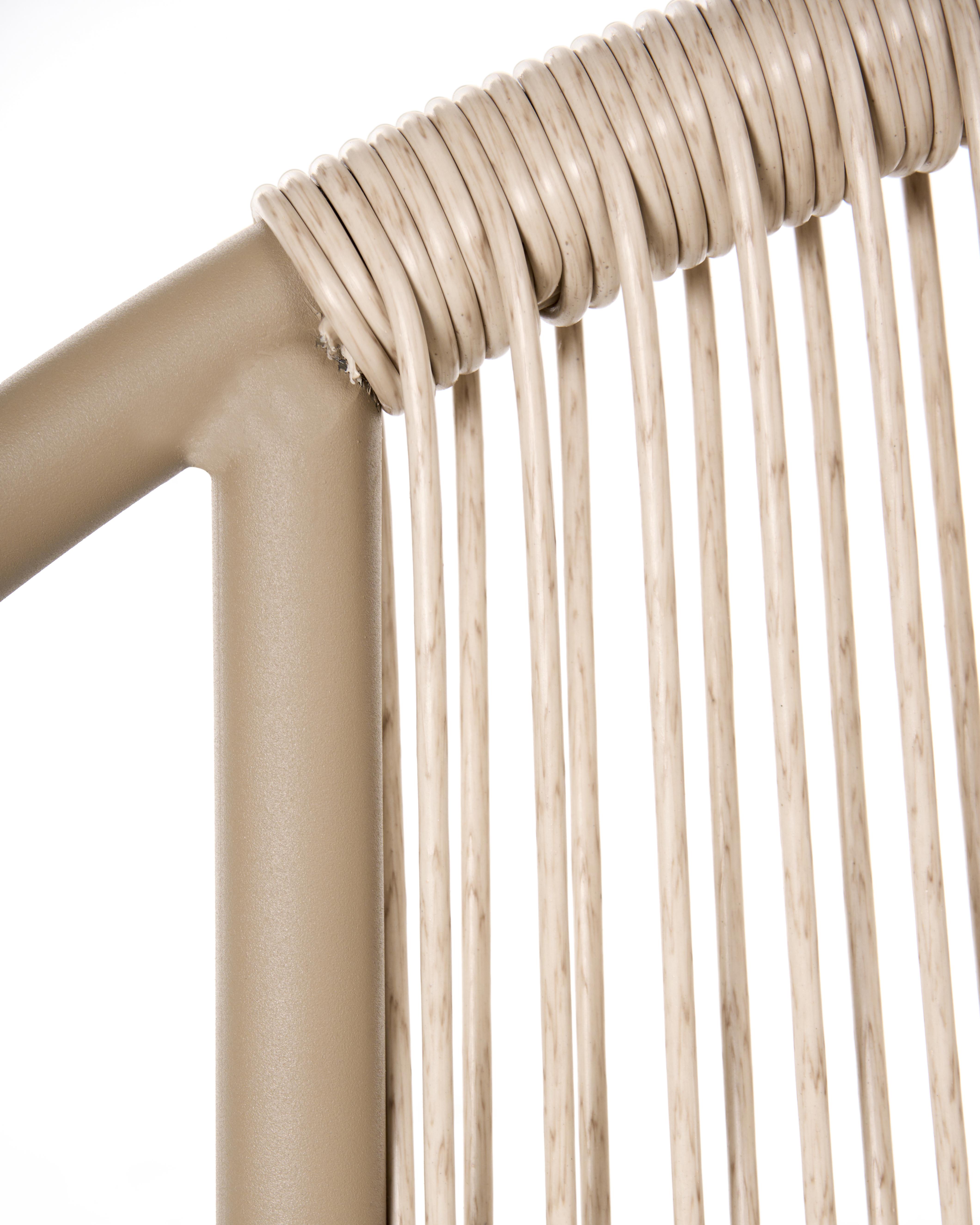 Tuinstoel OVARO PE rotan Beige