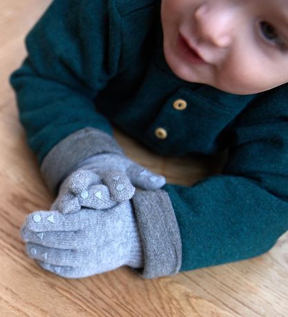 GoBabyGo Handschuhe - Graumeliert meliert m. Dupper