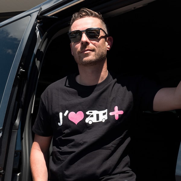 TShirt Camping-car Plus Enfant coton noir