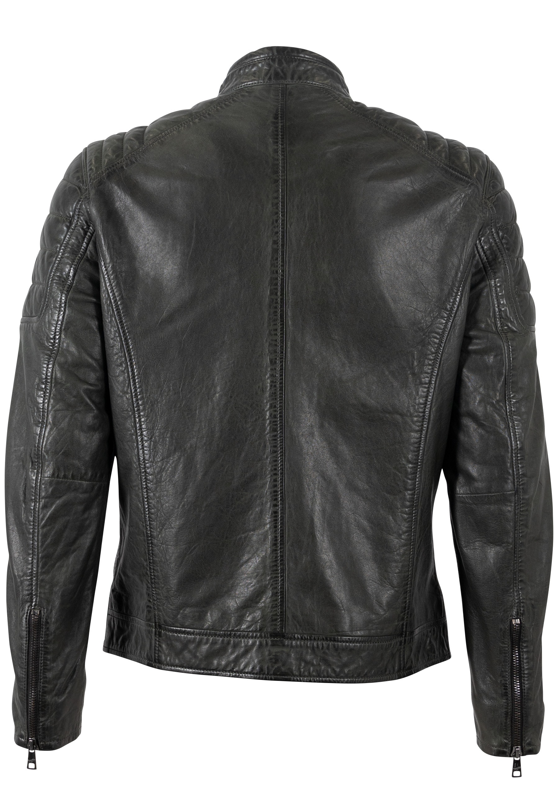 Mauritius Lederjacke »MMDerry« mit Stehkragen mit Druckknopf