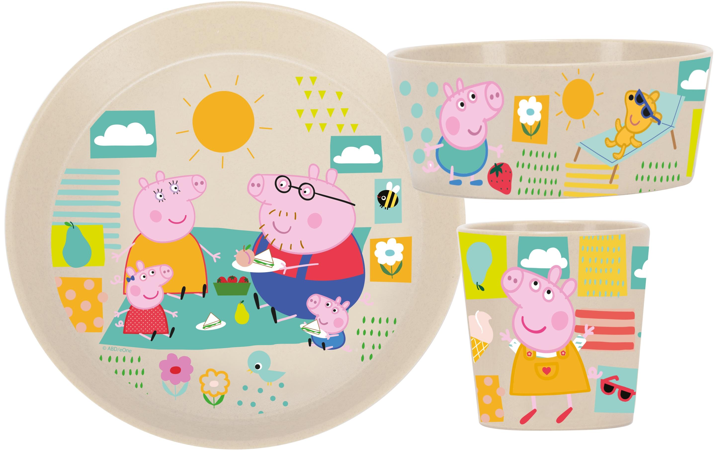 Kindergeschirrset Connect Peppa Pig, 3-teilig, BeigeGeschirrset für Kinder