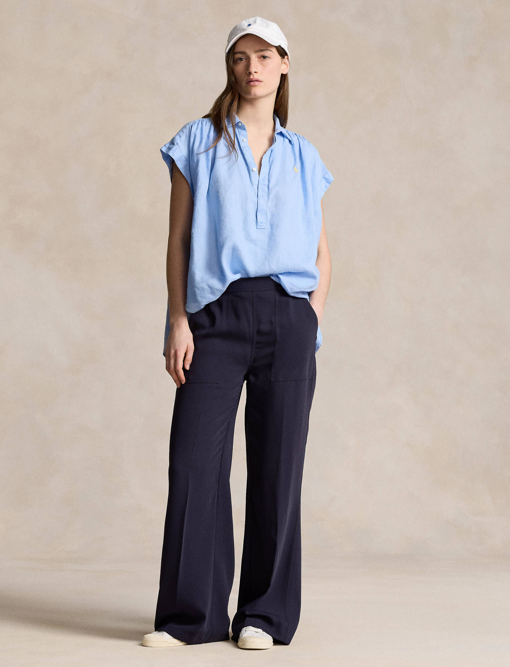 Polo Ralph Lauren| Damen Leinenbluse Kurzarm