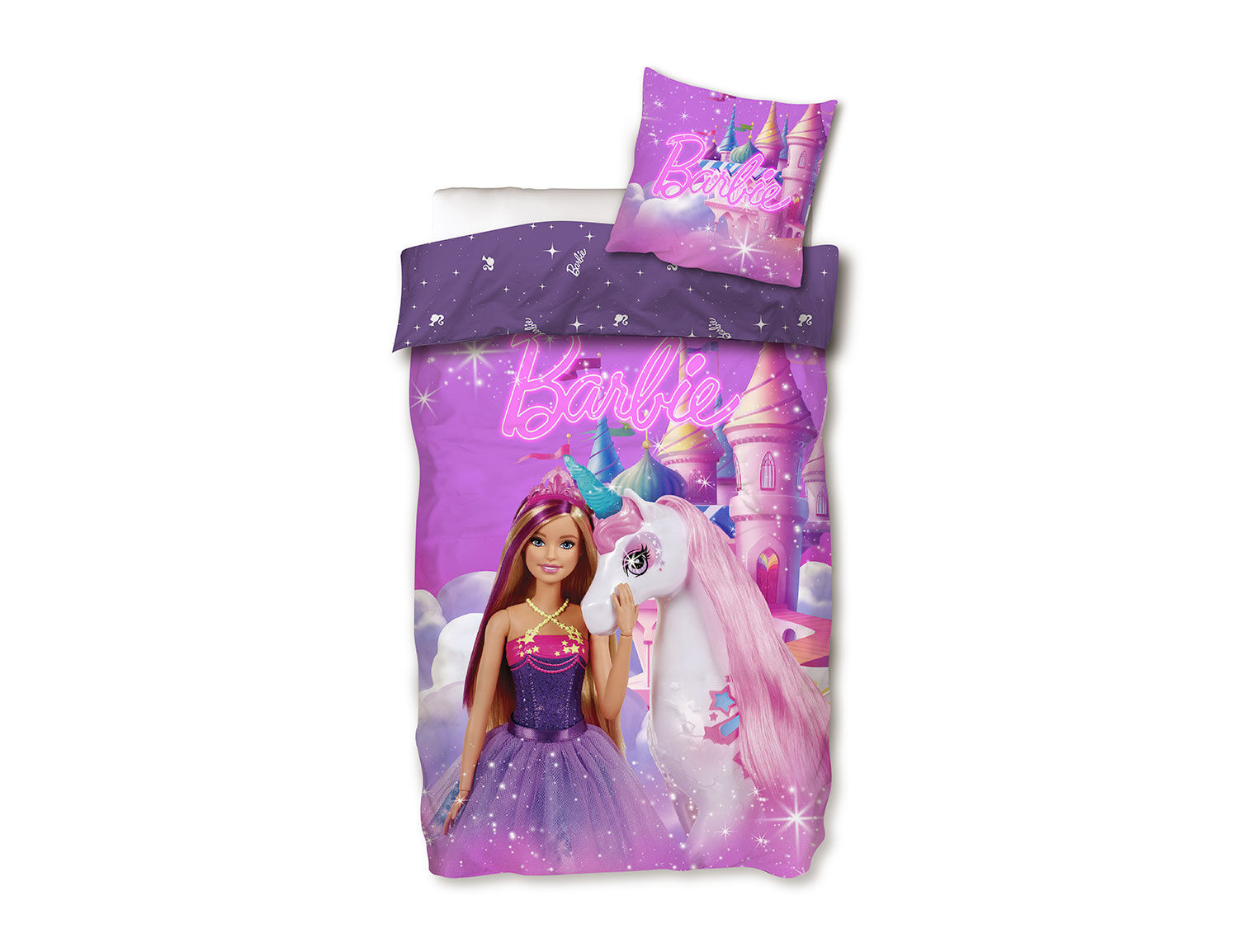 Bettwäsche mit Barbie und Einhorn