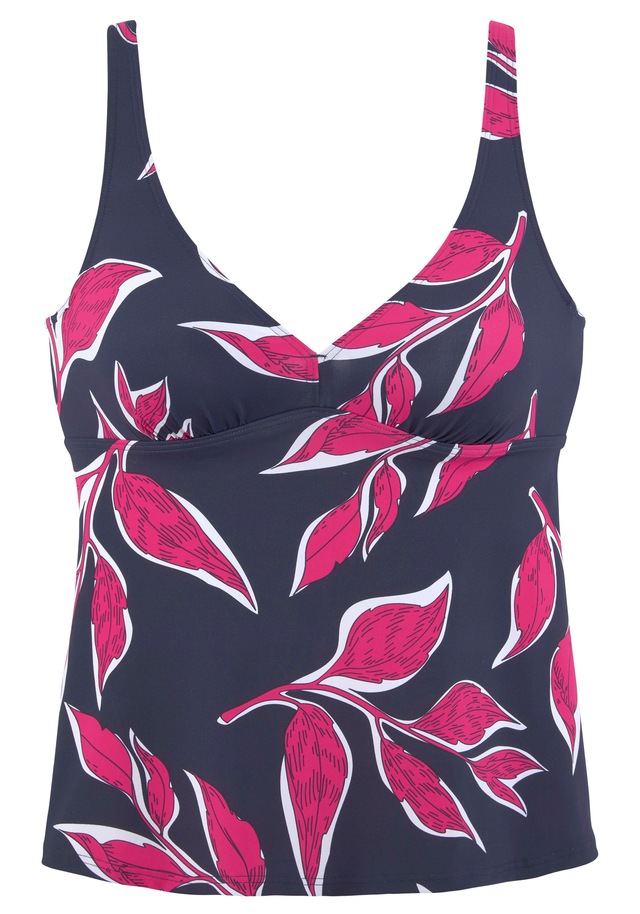 LASCANA Bügel-Tankini-Top »Cataleya«, im Blätter-Design