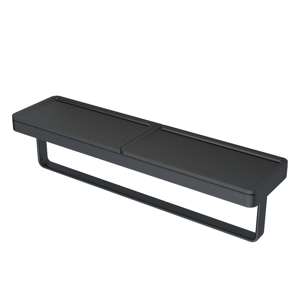 Geesa Frame handdoekrek met plateau 42cm zwart