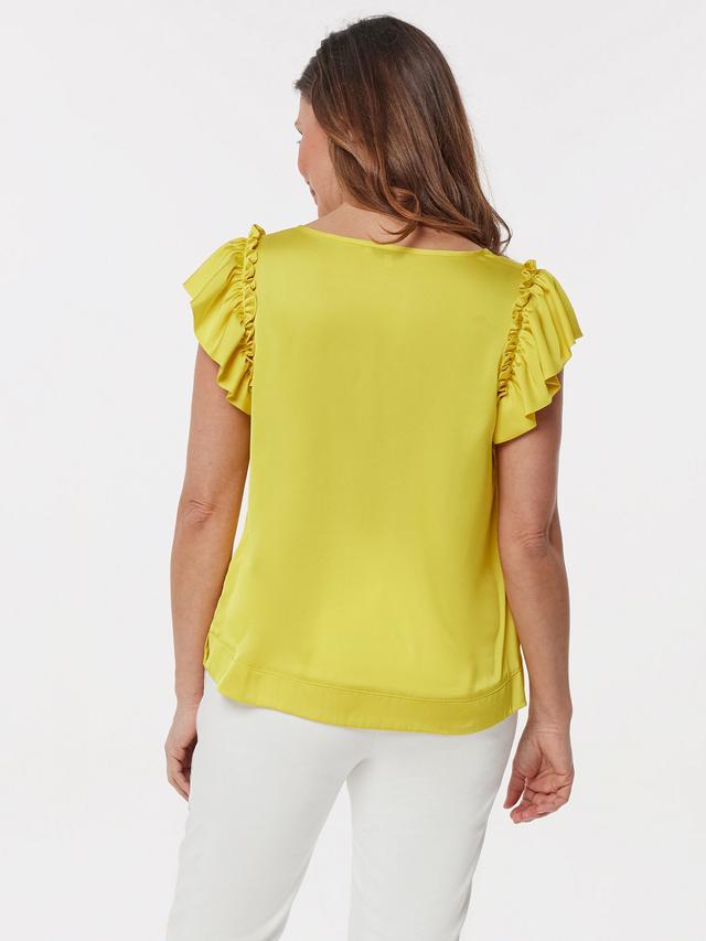 Blusenshirt Kurzarm mit Rüschen