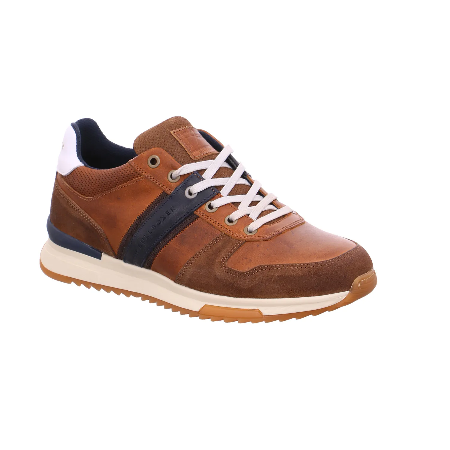 BULLBOXER Halbschuhe Sneaker Cognac Leder