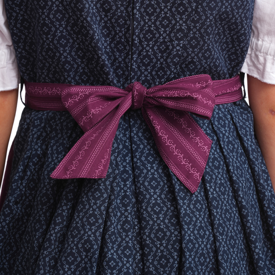 Topolino Mädchen Dirndl mit Allover-Muster bordeauxrot / navy