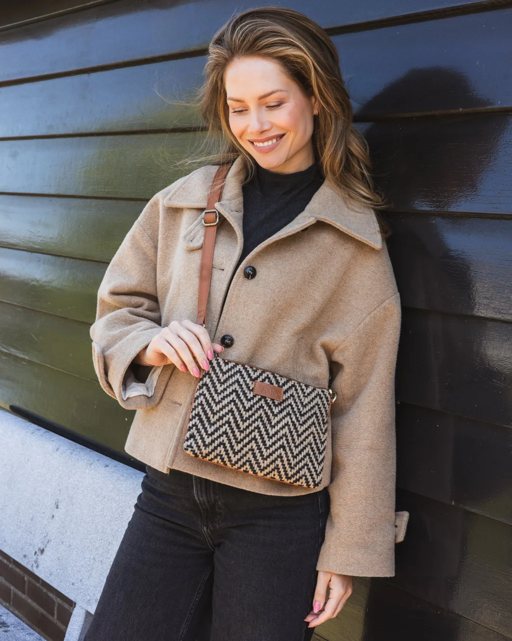 Chabo - Romio Jaquard Crossbody - Cognac