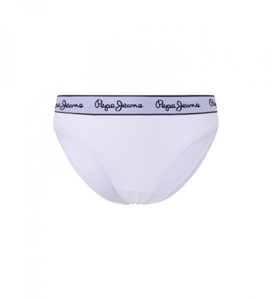 Cueca clássica Pepe Jeans com estampa do logo, branca