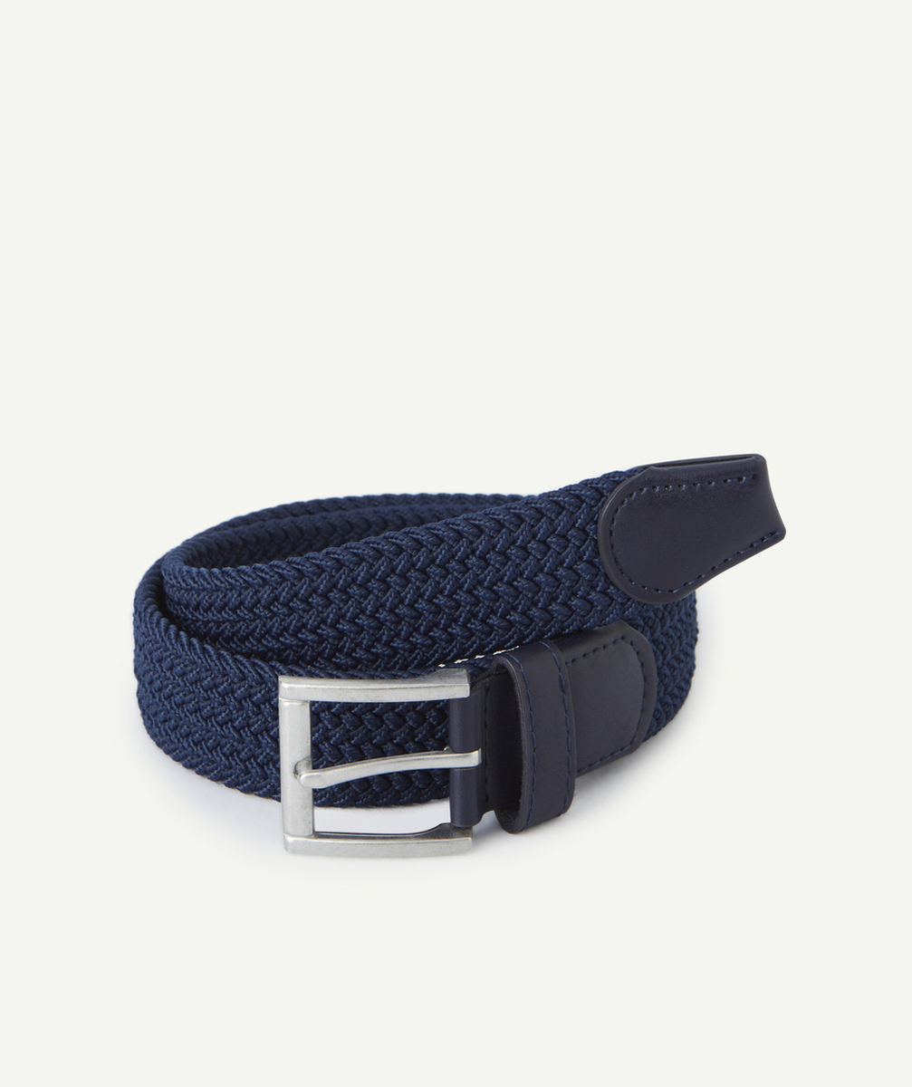CEINTURE GARÇON BLEUE AVEC BOUCLE EN MÉTAL