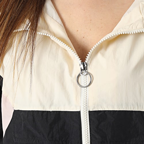 Coupe-Vent Capuche Femme Jose Beige Noir