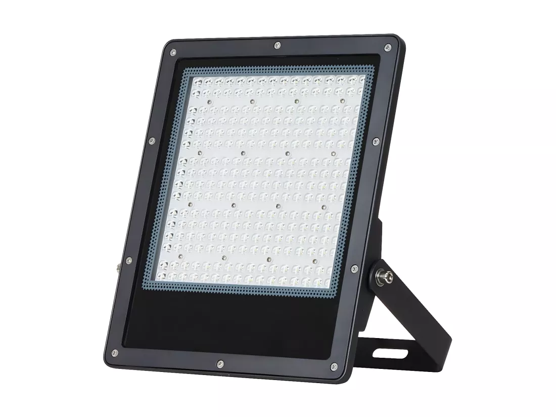Projecteur LED 150W Dimmable 0-10V 170 lm/W IP65 ELEGANCE Slim PRO Noir Blanc Chaud Asymétrique 120ºx50º 3000K