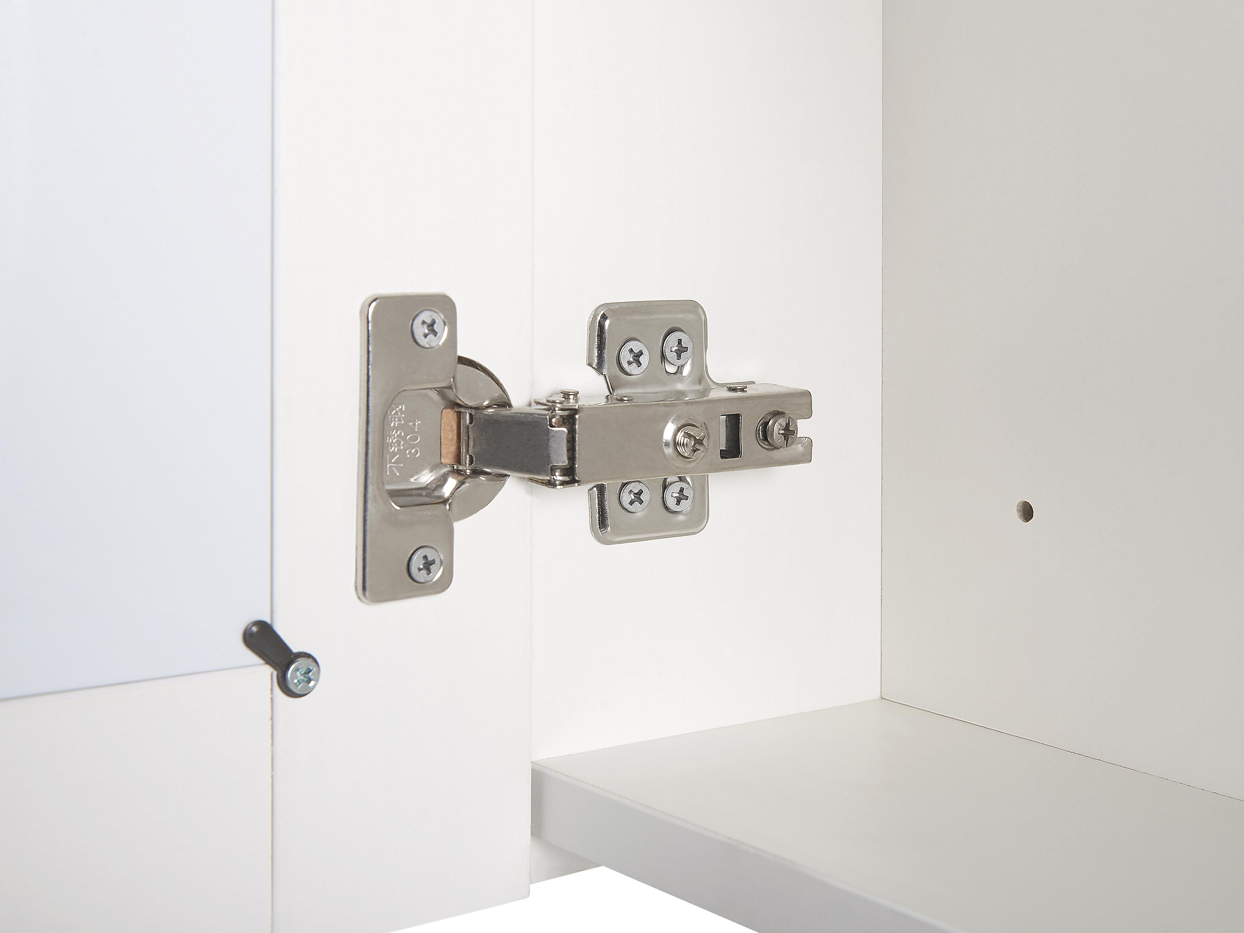 Badkamer wandkast met spiegel LED MAZARREDO 60 cm 60 cm Wit