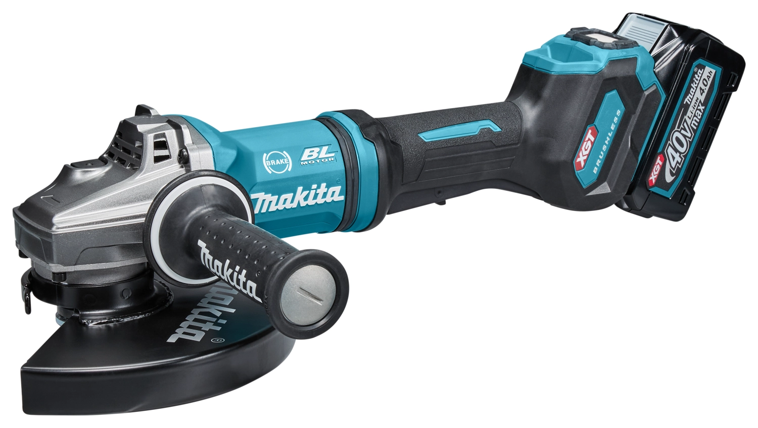Makita GA038GM203 XGT 40V Max Li-Ion accu haakse slijper set (2x 4,0Ah) in koffer - 230mm - koolborstelloos