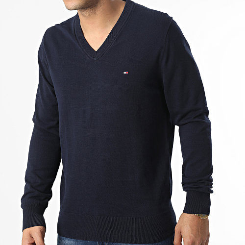 Pull Col V 1995 0956 Bleu Marine