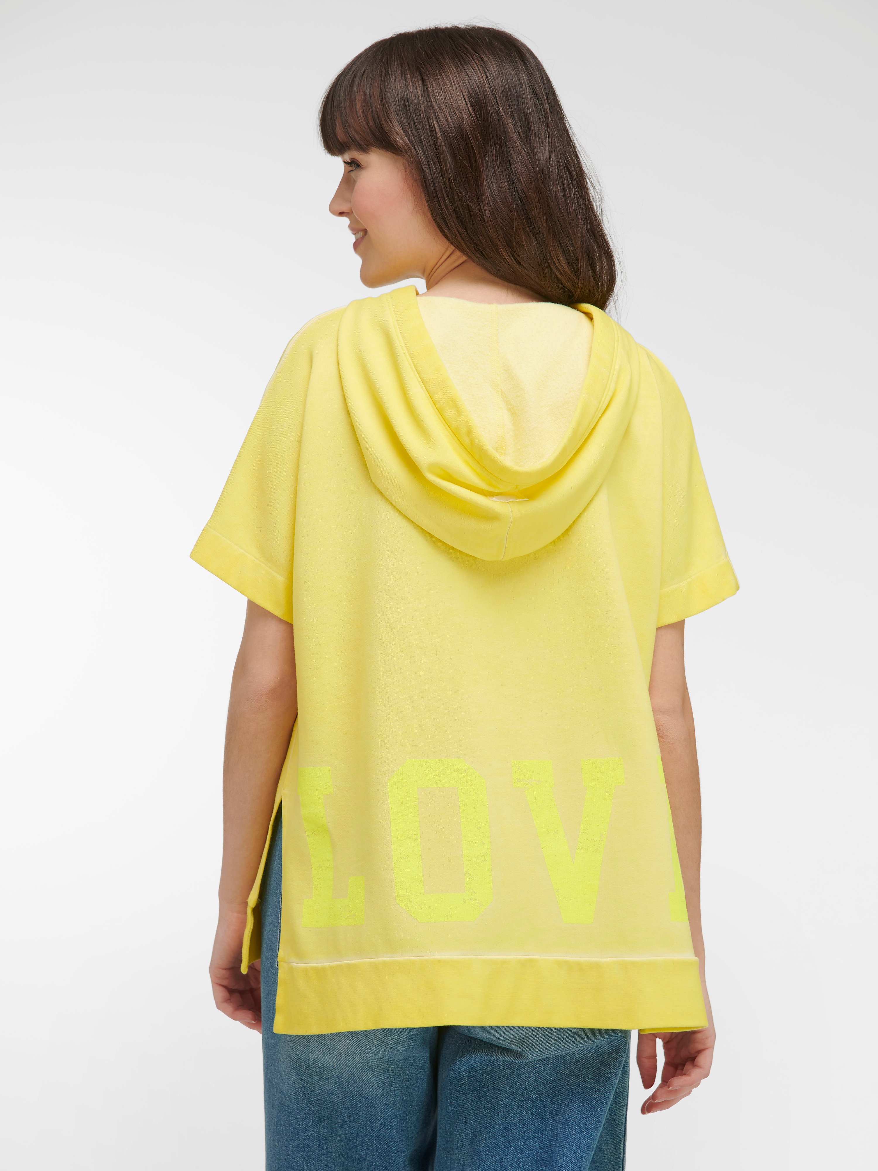 Hoodie-Sweatshirt mit 1/2-Arm