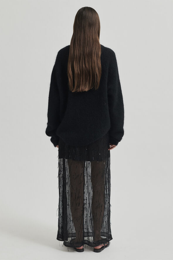 Second Female Tassel Maxi Skirt Black