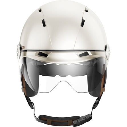 Casque vélo Casr Life Crème avec visière - L