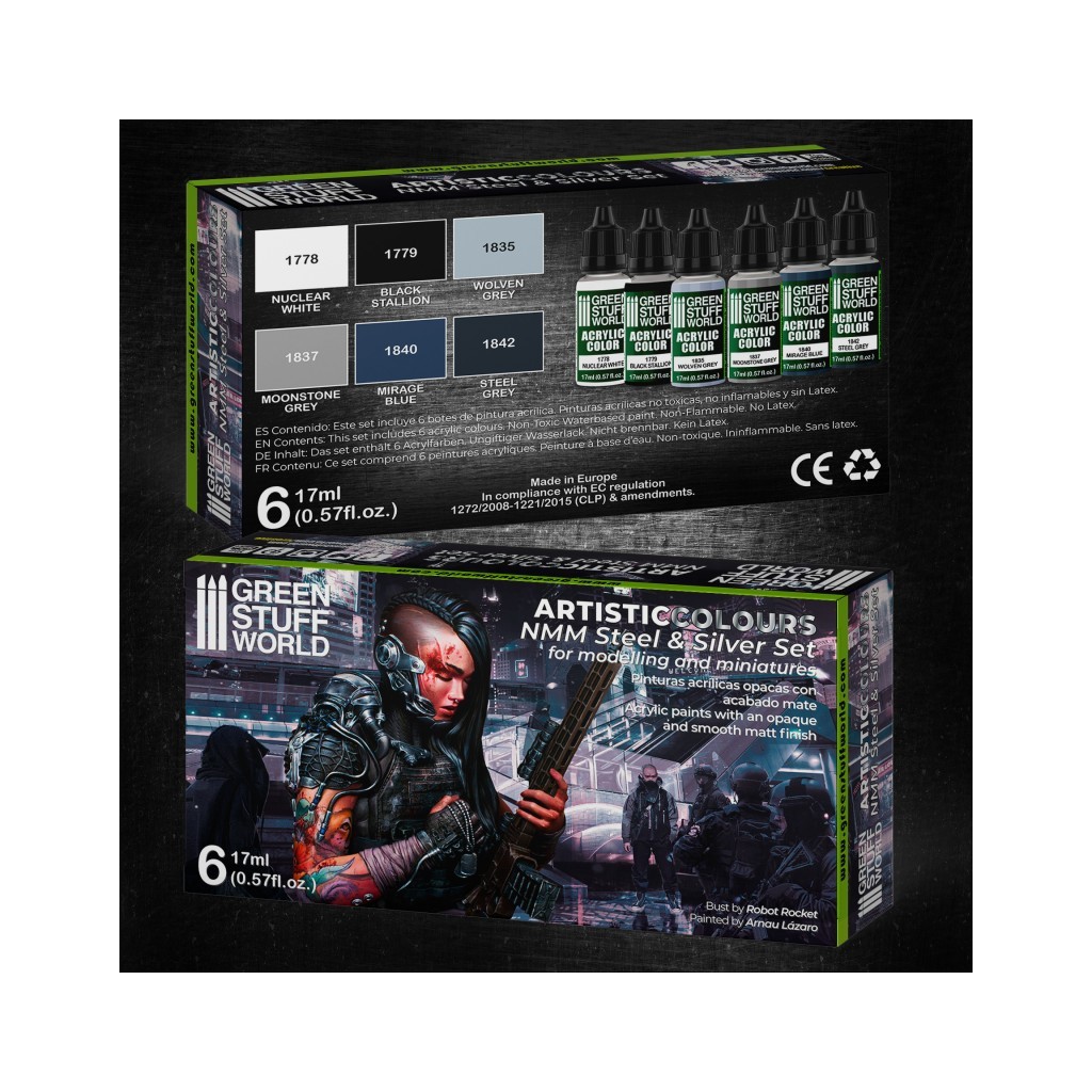 Set de Peintures - NMM Acier et Argent