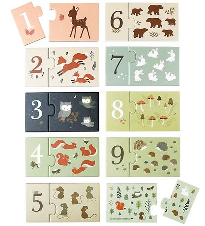 A Little Lovely Company T?llepuslespil 1-10 - Forest Friends