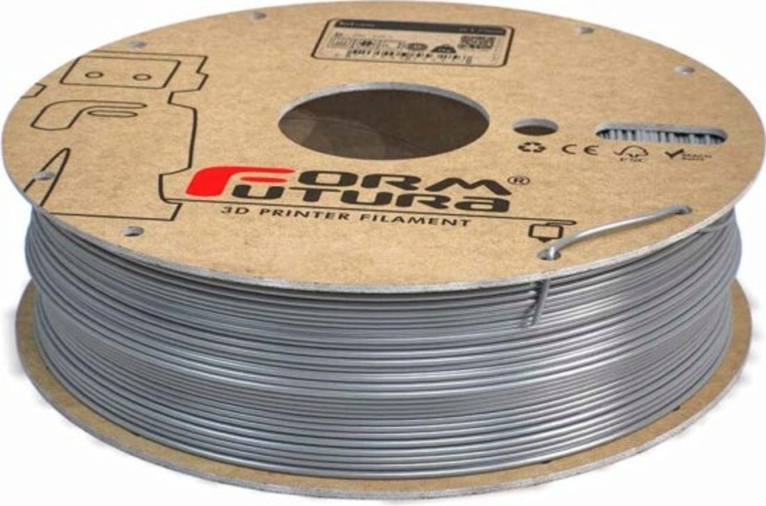 FormFutura  EasyFil PET Silver, 1,75 mm / 750 g    PET-Filament mit hoher Dichte, Härte & Steifigkeit