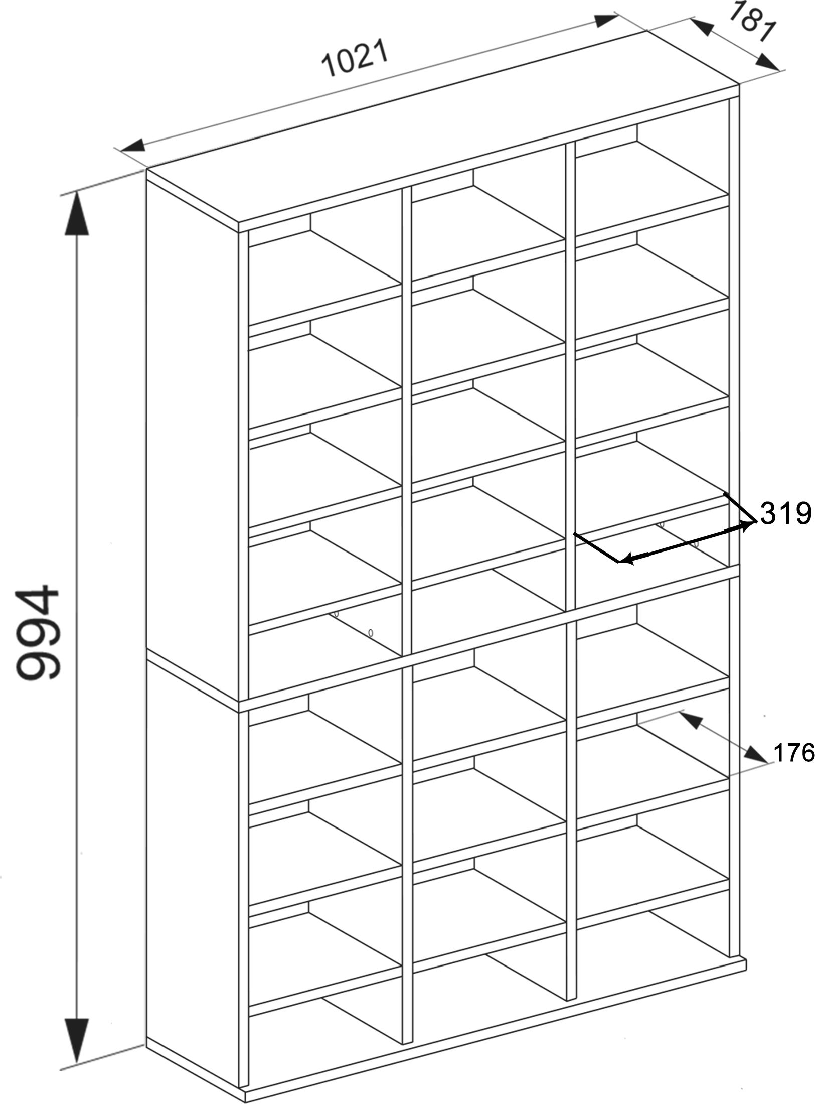Sammelregal MEGOSA Maxi