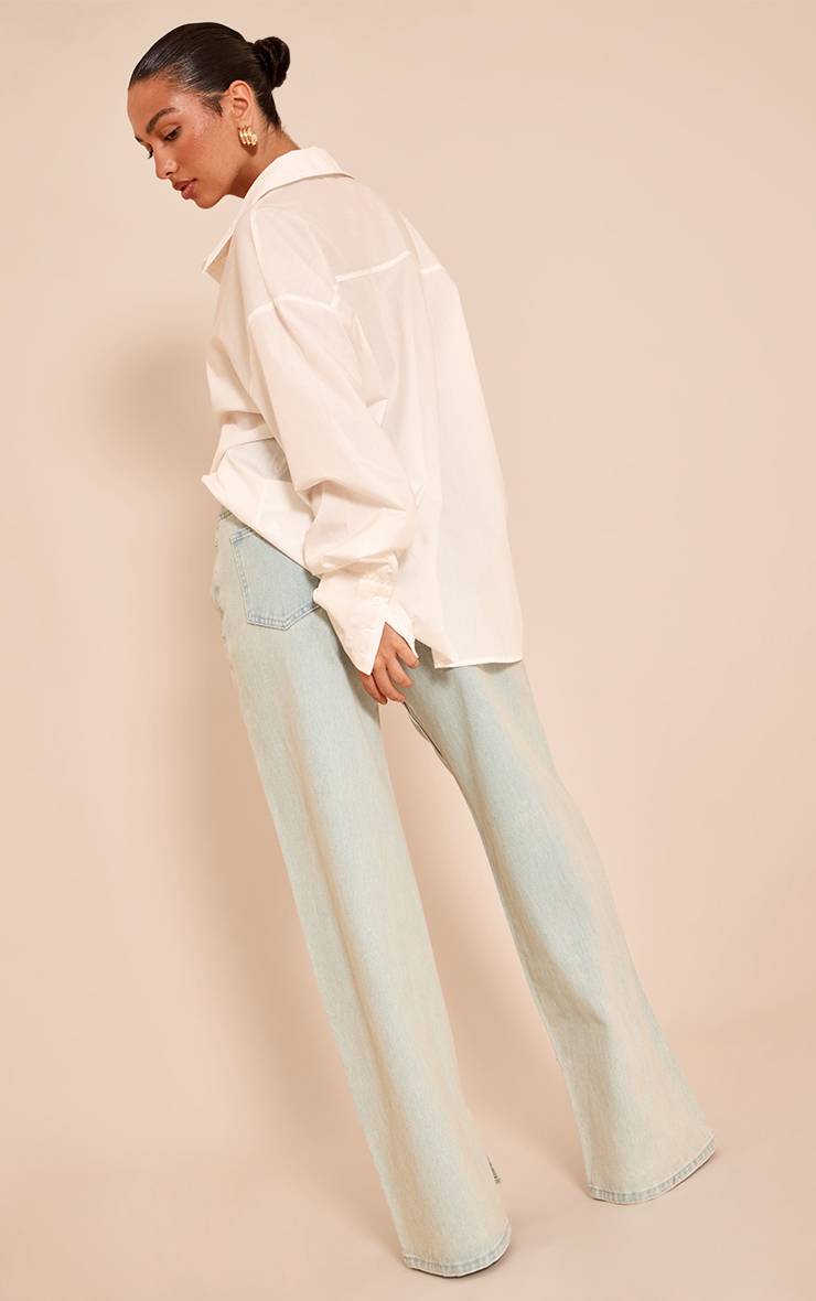 Délavage Vintage Jean Boyfriend Taille Haute À Ourlet Fendu