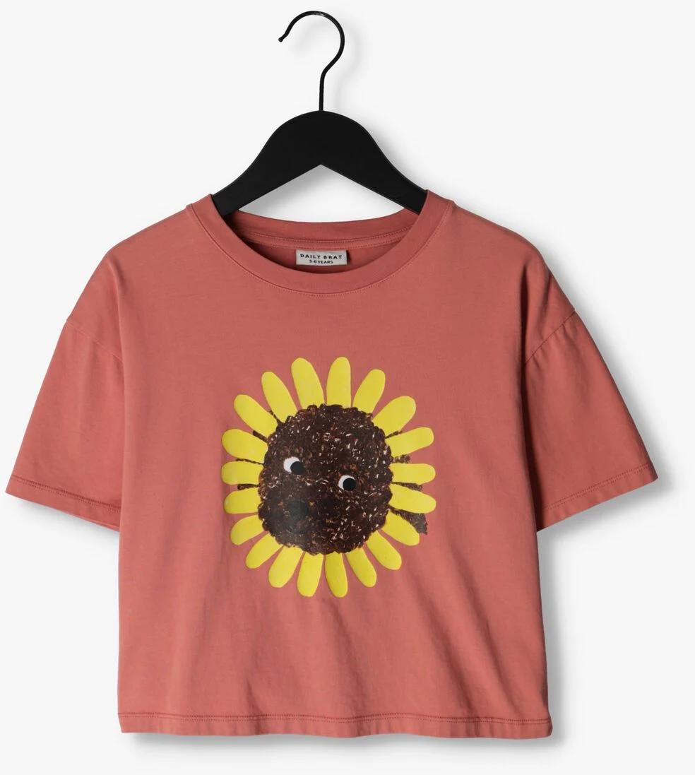 DAILY BRAT roze daily brat t-shirt sunny dog print t-shirt