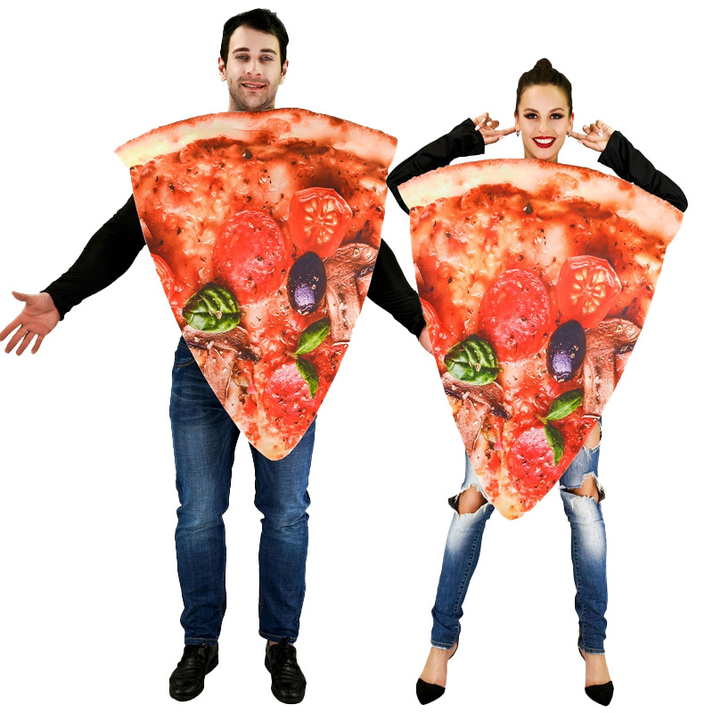 (160-180cm) Fasnachts Erwachsenen Kostüm Pizza Slice Verkleidung für Motto Partys / Halloween - Bunt
