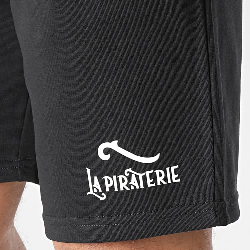 Short Jogging Logo Noir Blanc