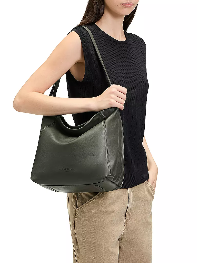 LIEBESKIND BERLIN Ledertasche - Hobo CHUDY Medium dunkelgrün