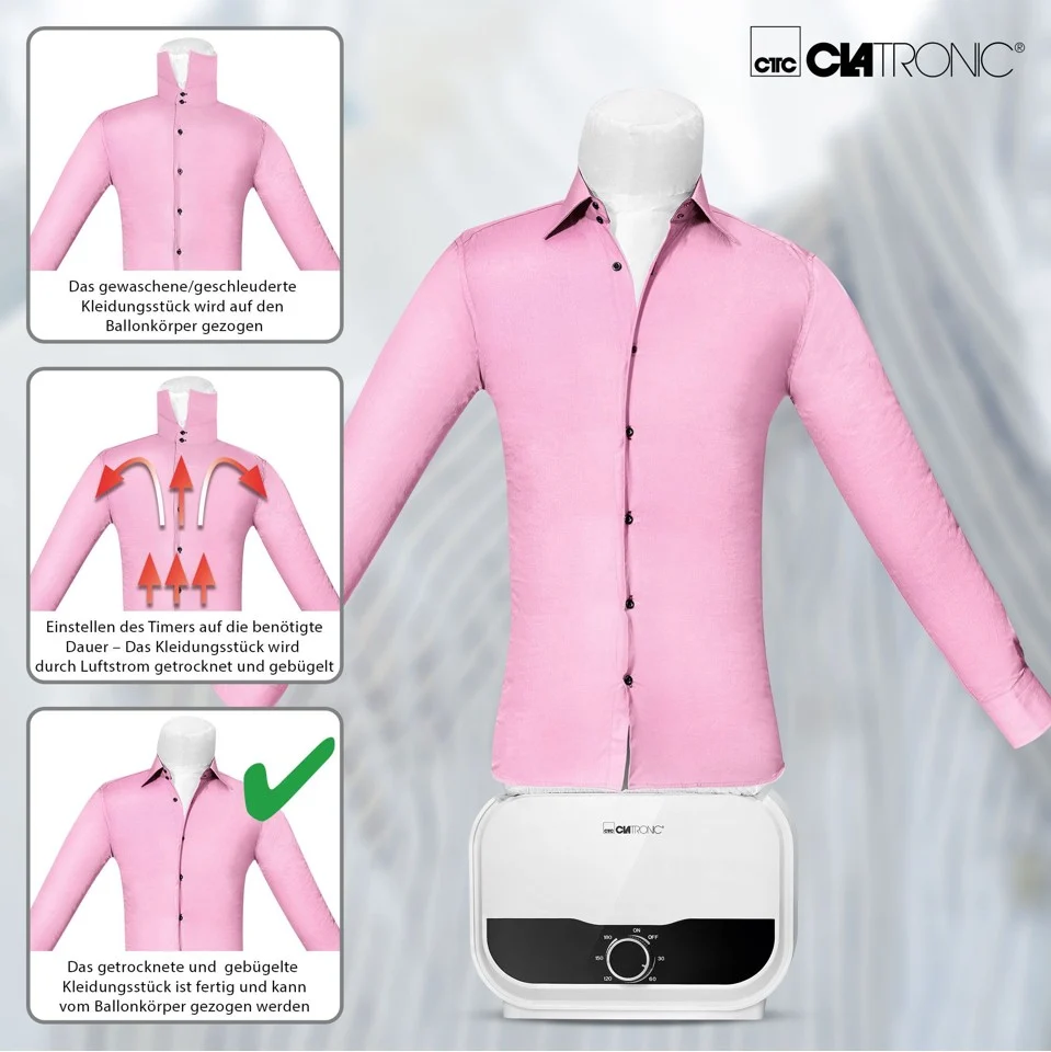 Clatronic - HBB3734 Shirts/Blouses and Pants Ironer