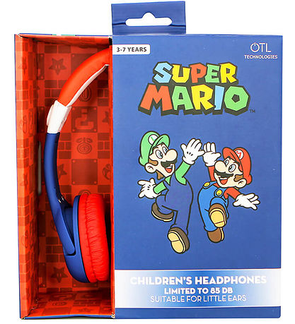 OTL H?retelefoner - Super Mario - Junior On-Ear - Mario - R?d/Bl