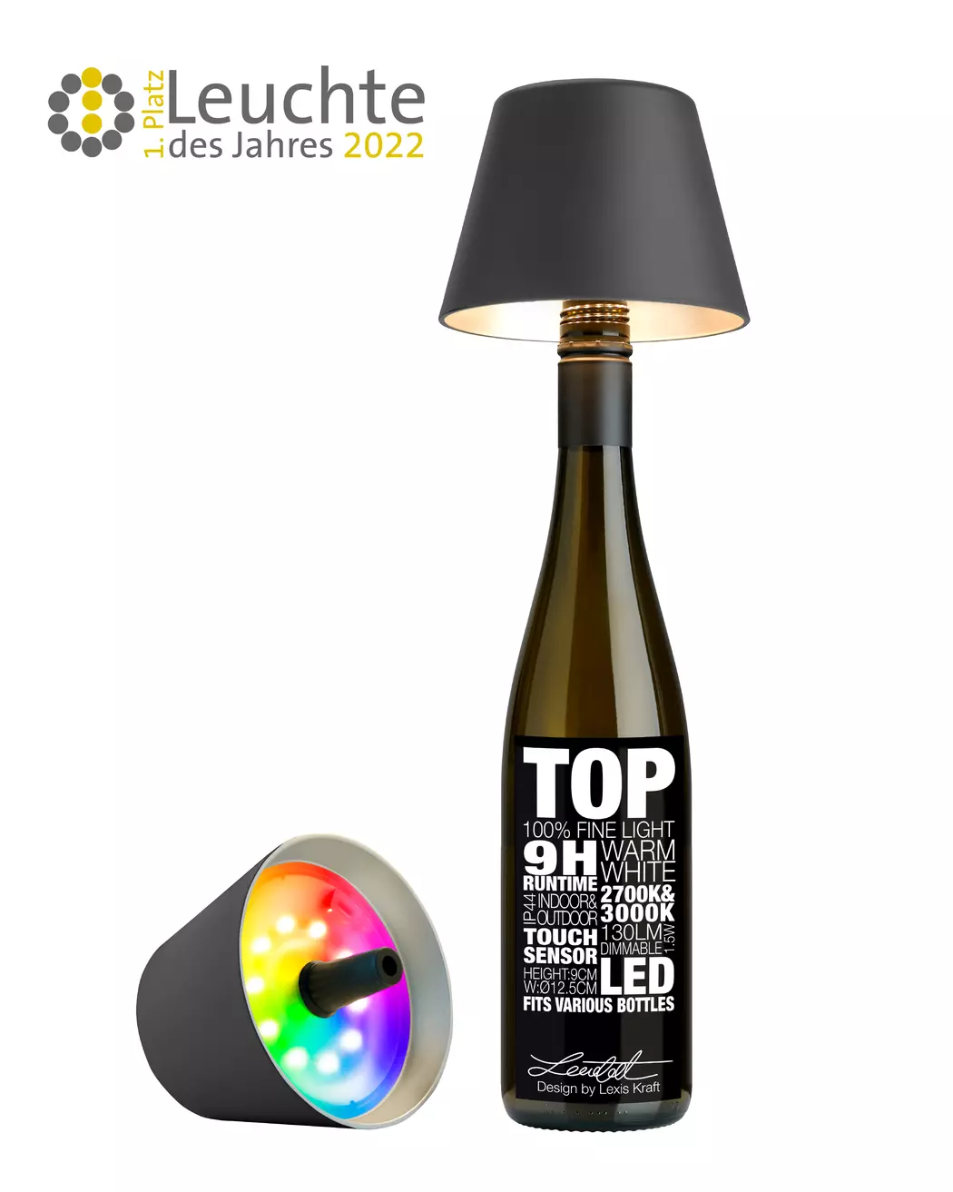 LED-Akku-Flaschenaufsatz Top 2.0