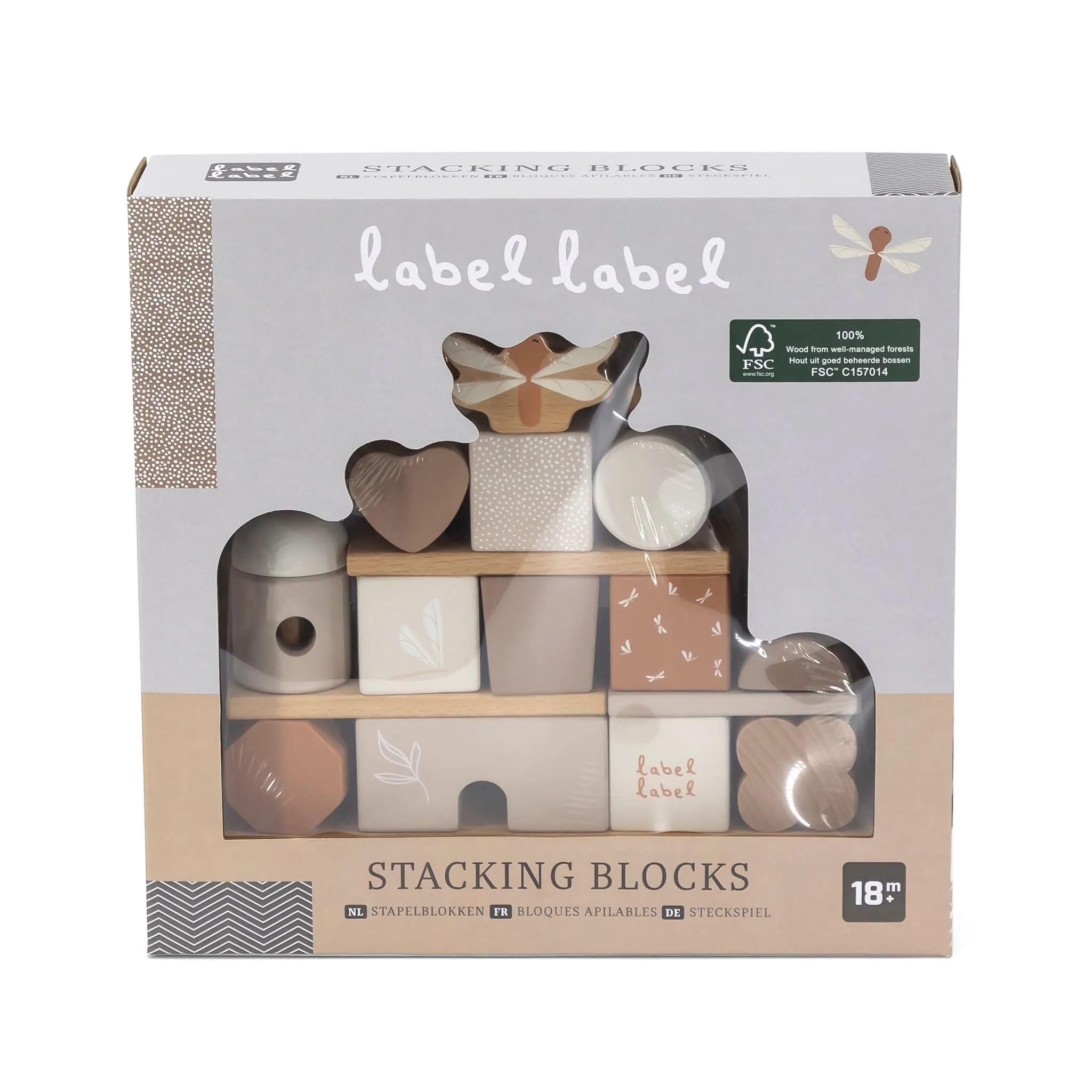 Label Label Blocs à empiler 'Cottage' - Nougat