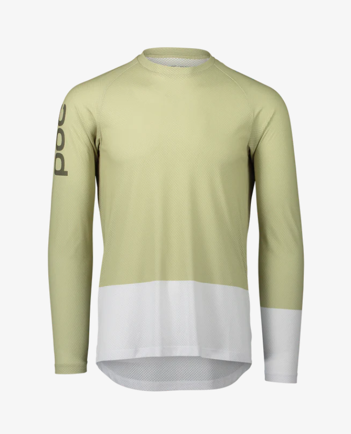 POC Pure MTB Fietsshirt Lange Mouwen Lichtgroen/Wit Heren