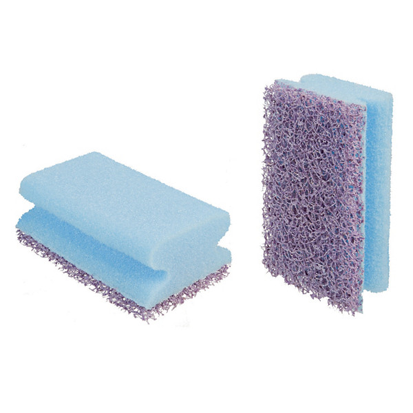 6 tampons abrasifs avec poignée récurage difficile 3M pourpre 13 x 7 cm