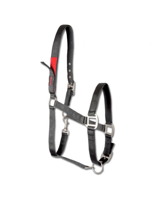 Waldhausen Veiligheidshalster Zwart&Rood - Paardenhalster