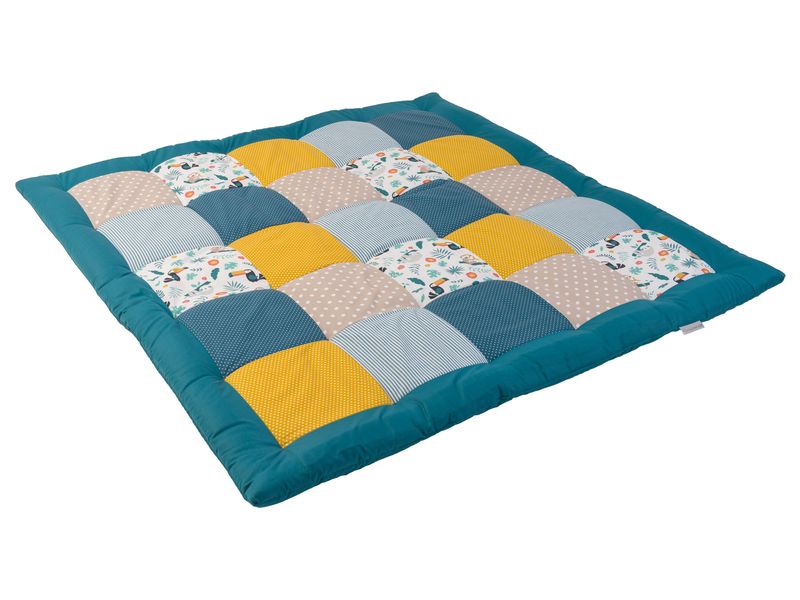 Ullenboom Krabbeldecke Laufgittereinlage Dschungel 120 x 12 Krabbelunterlage für Babys, dick und weich gepolstert, 100% Oekotex, Made in EU