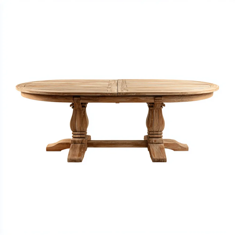 Esstisch Massivholz Oval 200x100x75 cm - Natur