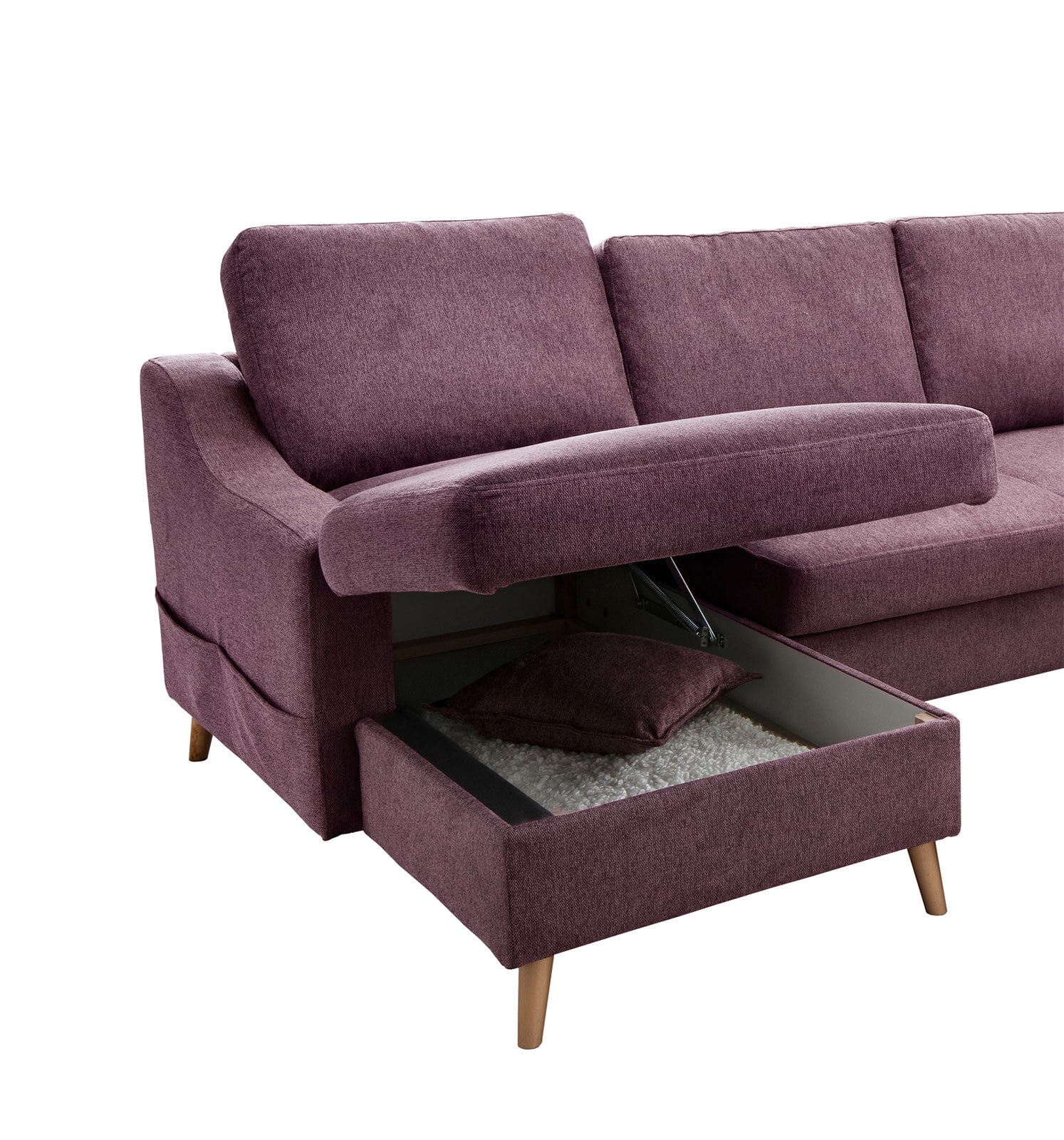 Garnitur Valentina 301x94x200 cm Bordeaux