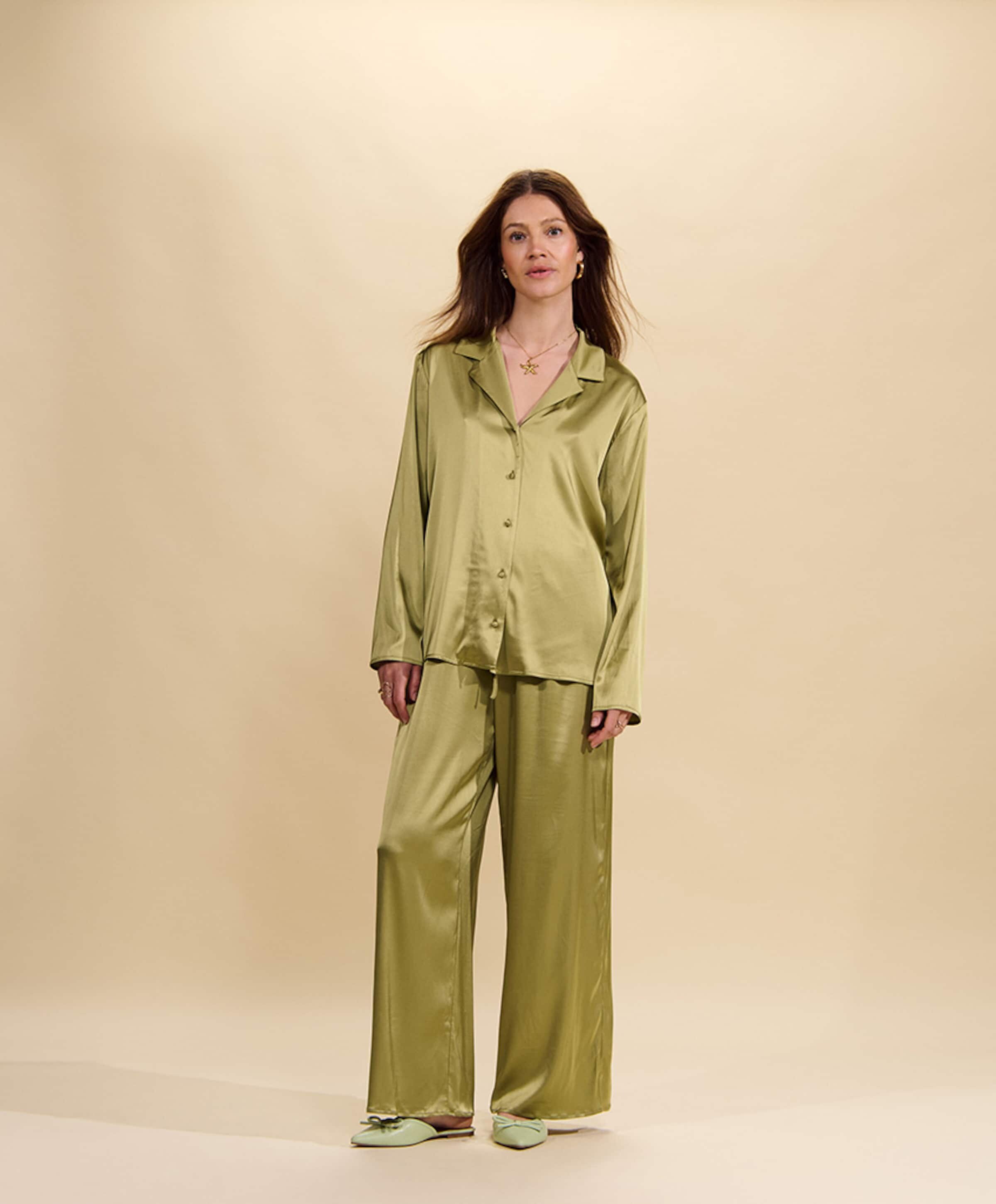 Essenza Dames pyjamabroek groen