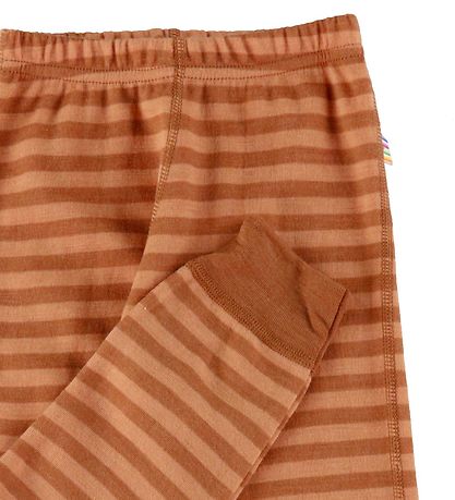 Joha Leggings - Wolle - Braun m. Streifen