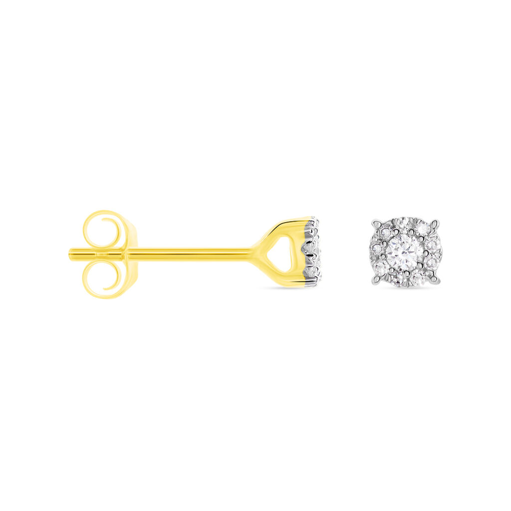 Boucles D'oreilles Puces Artemis Or Jaune Diamants