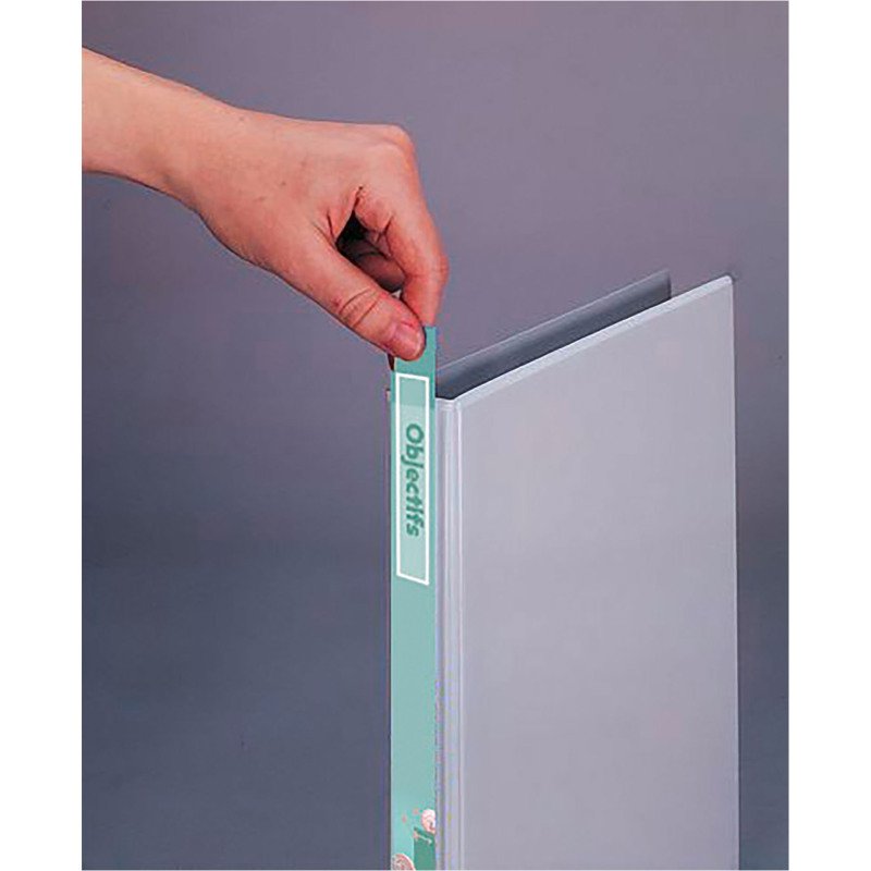 Classeur 4 anneaux cartonné Bruneau personnalisable A4 - Dos 3,5 cm blanc
