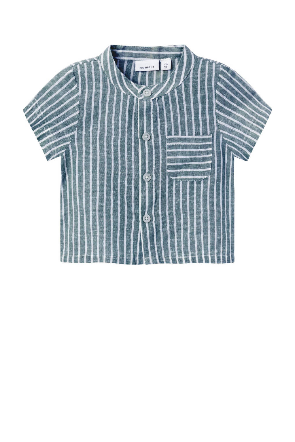 NAME IT baby gestreept overhemd blauw