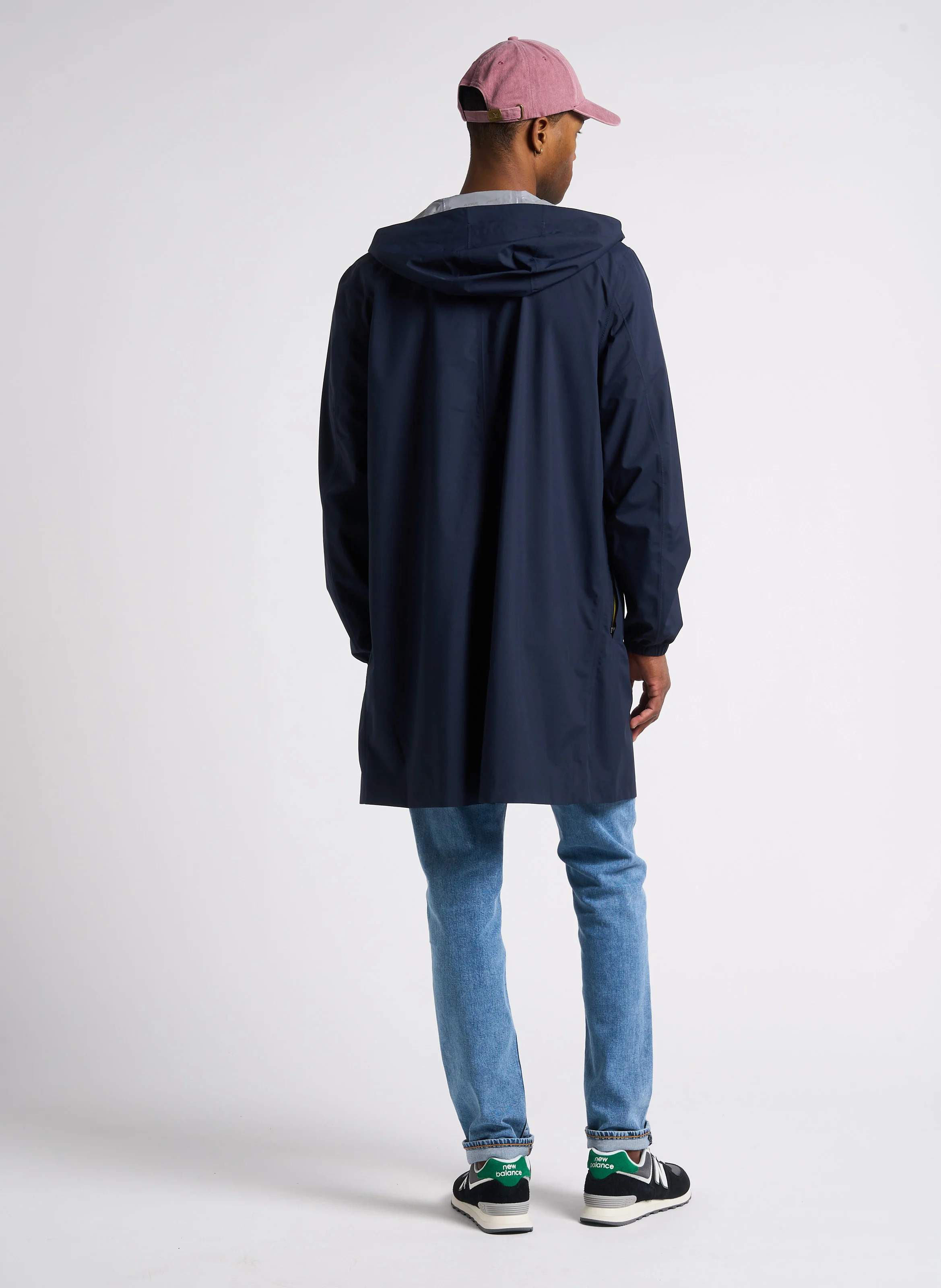 THOMAS - Coupe-vent long à capuche | Bleu