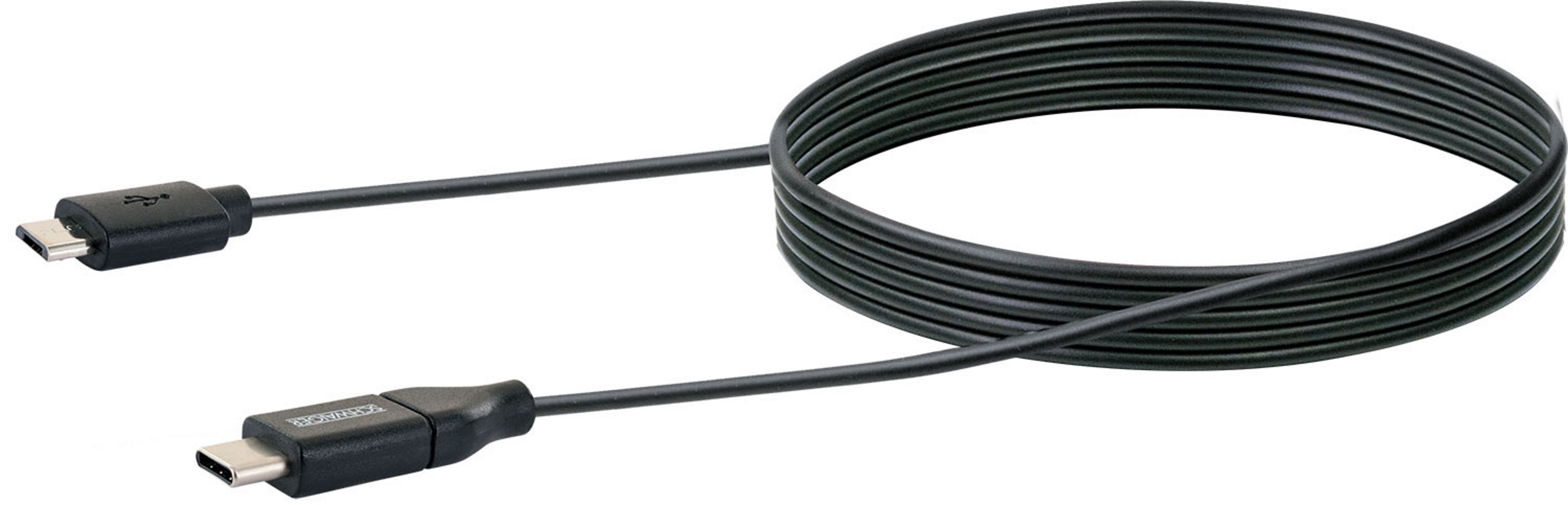 Schwaiger USB-C naar Micro-USB Adapterkabel